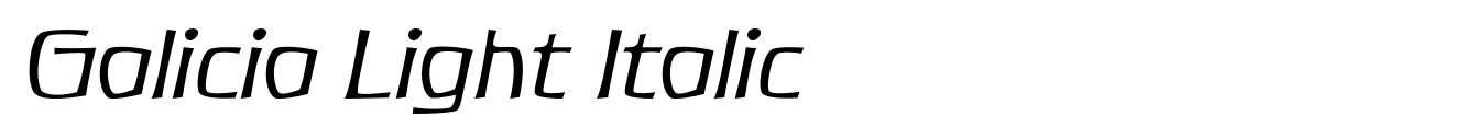 Galicia Light Italic